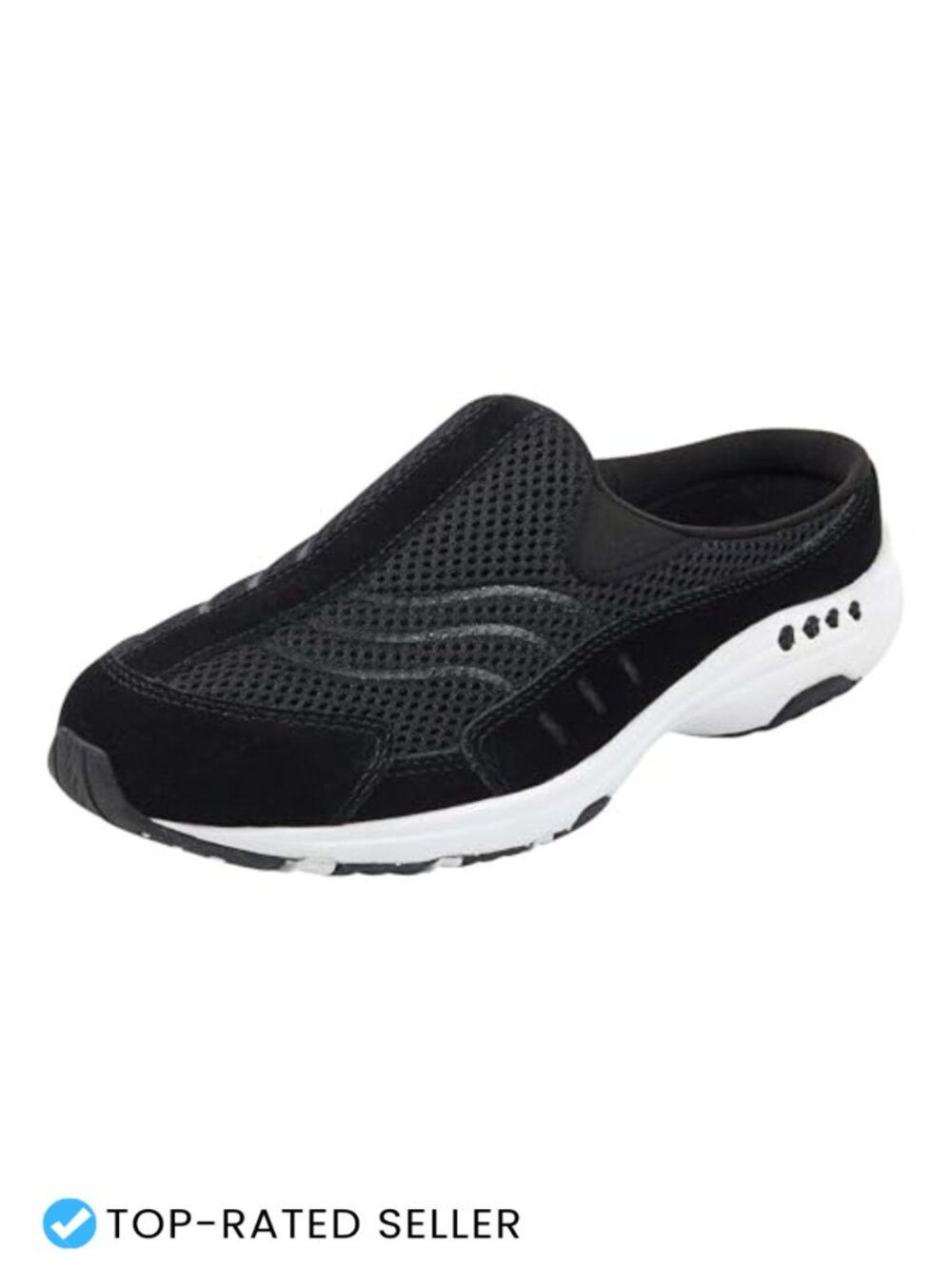 Easy Spirit Traveltime Suede Mesh Clog Mule Walking Shoe Comfort Sneaker